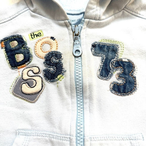 ⭐️ 5 for $25 Cherokee Light Blue Baby Hoodie Zipper Size 3-6 Months - Picture 3 of 6